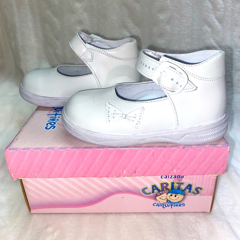 BABY SHOES- Mexican -Calzado Caritas De Bebé - New - Size 7 White